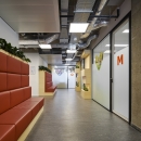 Acoustic laminated glass in partitions wall with double glass