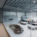 Fall through safety glass with a view on the workshop at Wraptor Nootdorp