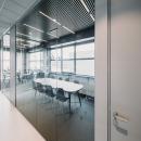 Conversation room with glass partition