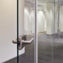 Full glass door with stainless steel lock and door handle