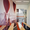 Glass partition wall and framed door at Seeligkazerne Breda, the Netherlands.