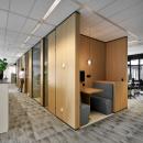 Meeting area build with melamine partitions