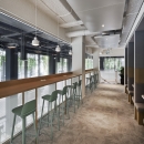 Flexible works on the mezzanine with double glass wall