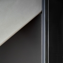 Detail of the glass meeting the steel construction