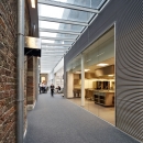 New  and old walls with glass partitions