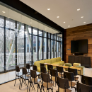 Within a meeting room with Glass partition walls of QbiQ 