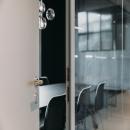 HPL door in aluminum door frame
