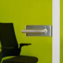 Horizontal glass door lock
