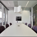 Office separating walls, partial glass and closed wall with high acoustic values