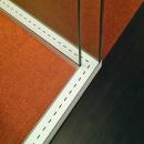 double glass partition wall 90 degrees corner 