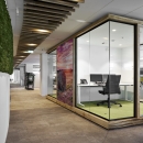 Multilple concentration rooms build with wood, aluminum and glass