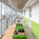 Central workspace with QbiQ Glass partition on the first floor