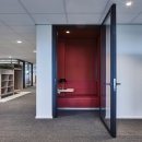 Phone box with high acoustic double glass door