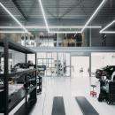 Glass partition in the workshop at Wraptor Nootdorp
