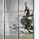 Full glass door of tampered glass