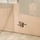 Tampered glass door with stainless steel lock