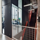 Extra high partition wall near the staircase at the third floor