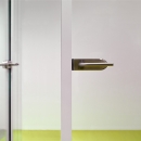 Tempered glass door with lock and door handle