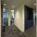 Blue colored full glass tampered doors
