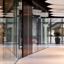 Circular-setting of a  single glass partition