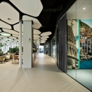 Circular-setting of a glass partition