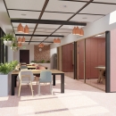 iQ WOOD glass partitions with HPL door
