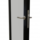 KDD75F aluminum framed flush door with double glass.