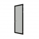 KDD90F aluminum framed full flush door with double glass and double seals.