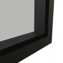 KDD90F aluminum framed full flush door with double glass and double seals.