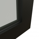 KDEC  aluminum framed  door with single glass and single seals.