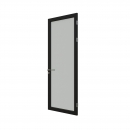 KDET aluminum framed  door with single glass and single seals.