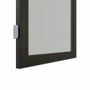 KDET aluminum framed  door with single glass and single seals.