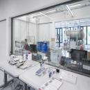 Double glass partition in production environment