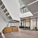 Single glass office partition
