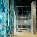 4 meter high full glass partitions with full flush doors
