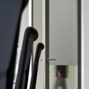 Blank anodized framed door