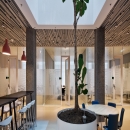 Glass partitions with KDD90F aluminum framed door