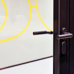 A door with double glass 
