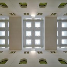 Ceiling of the hallway at B30 building in The Hague, The Netherlands
