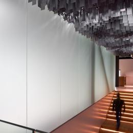 7 meter high glass wall at Pulse Delft