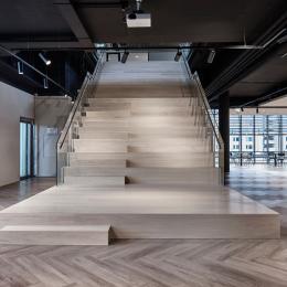 Stairs grandstand at BDO in The Hague