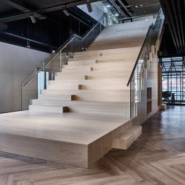Stairs grandstand at BDO in The Hague