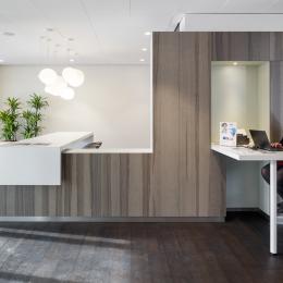 Worksspace in the main hall at Rabobank Capell aan den IJssel