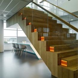 Cental staircase at Ernst & Young Venlo, The Netherlands