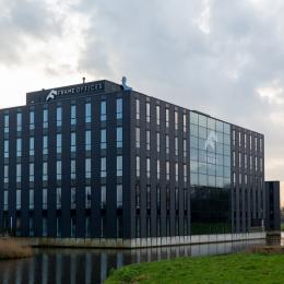 Novo Nordisk building from the outside in Alphen aan den Rijn