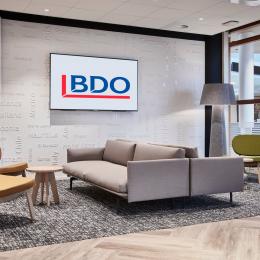Interieur van BDO Amstelveen, Nederland.