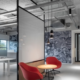 Area dividing walls  at Commvault in Utrecht