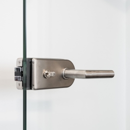 Tempered glass door with glass door lock LK-500R-CBS