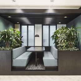 Interior at BDO Maastricht. Seats at the company restaurant.