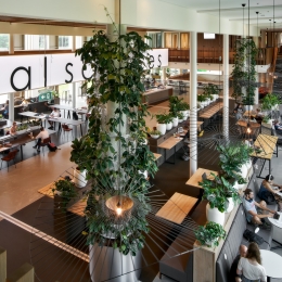 University restaurant at Maria Montessori University Radboud in Nijmegen